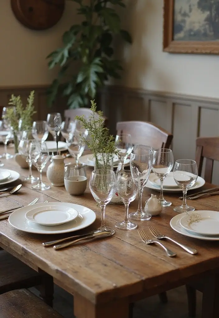 27 Farmhouse Table Decor Inspirations to Try at Home 25 27 Farmhouse Table Decor Inspirations to Try at Home - 25. Glassware Variety