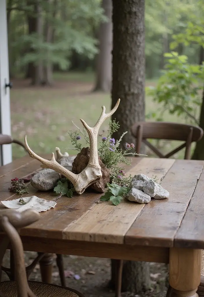 27 Farmhouse Table Decor Inspirations to Try at Home 27 27 Farmhouse Table Decor Inspirations to Try at Home - 27. Nature-Inspired Accents