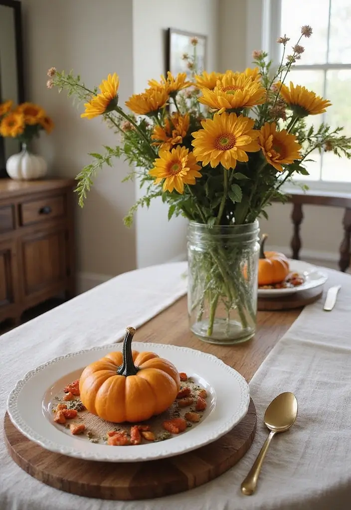 27 Farmhouse Table Decor Inspirations to Try at Home 3 27 Farmhouse Table Decor Inspirations to Try at Home - 3. Seasonal Decor Touches