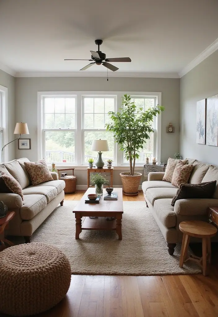 27 Living Room Decor Farmhouse Ideas You’ll Love 19 27 Living Room Decor Farmhouse Ideas You’ll Love - 19. Family-Friendly Furniture