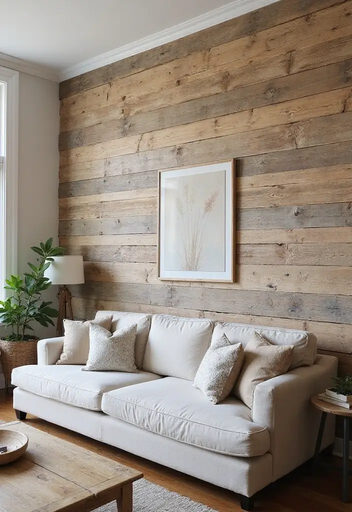 27 Living Room Decor Farmhouse Ideas You’ll Love 22 27 Living Room Decor Farmhouse Ideas You’ll Love - 22. Rustic Wall Panels