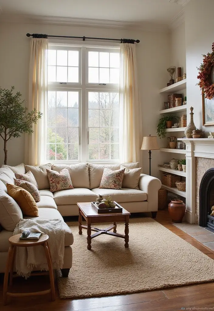 27 Living Room Decor Farmhouse Ideas You’ll Love 27 27 Living Room Decor Farmhouse Ideas You’ll Love - 27. Seasonal Decor