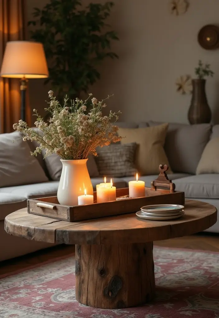 27 Living Room Decor Farmhouse Ideas You’ll Love 4 27 Living Room Decor Farmhouse Ideas You’ll Love - 4. Rustic Coffee Tables