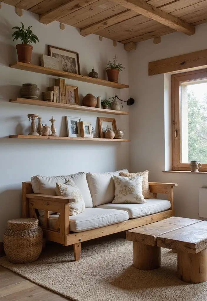 27 Living Room Decor Farmhouse Ideas You’ll Love 8 27 Living Room Decor Farmhouse Ideas You’ll Love - 8. Wooden Accents