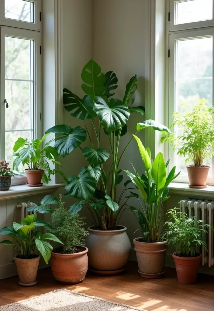 27 Living Room Decor Farmhouse Ideas You’ll Love 9 27 Living Room Decor Farmhouse Ideas You’ll Love - 9. Lush Indoor Plants