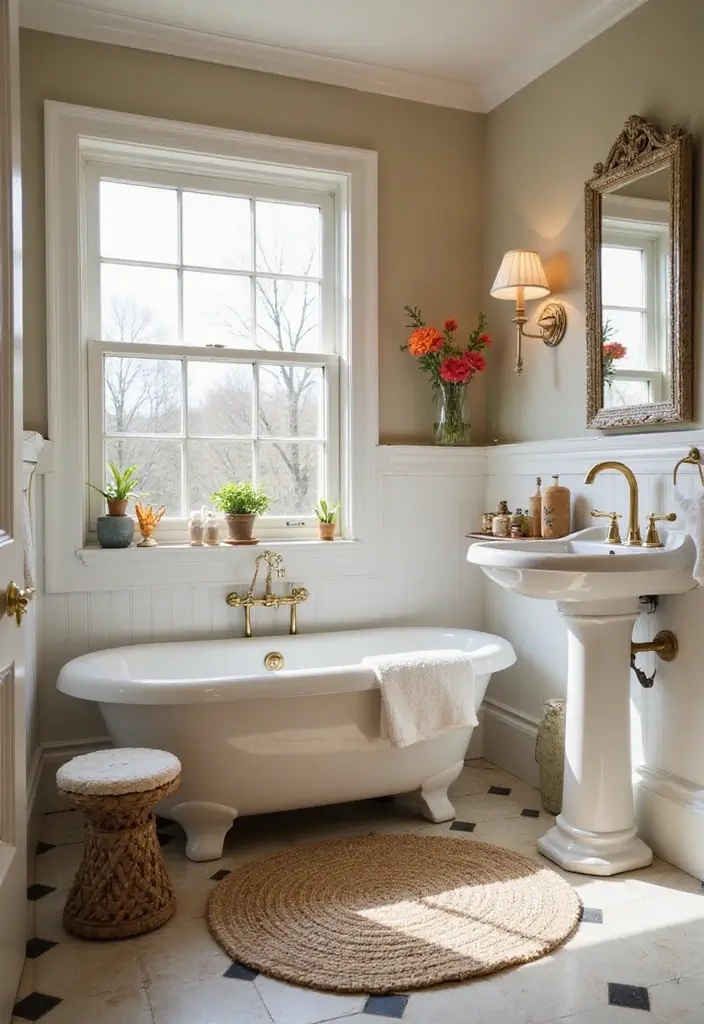 28 Farmhouse Bathroom Decor Ideas That Feel Fresh and Inviting - 28. Final Touches for Personal Flair