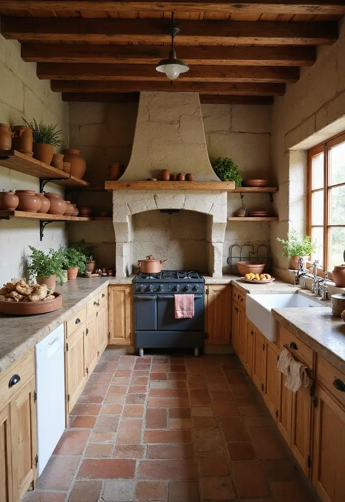 28 Farmhouse Kitchen Designs That Mix Rustic and Modern 10 28 Farmhouse Kitchen Designs That Mix Rustic and Modern - 10. Earthy Elements