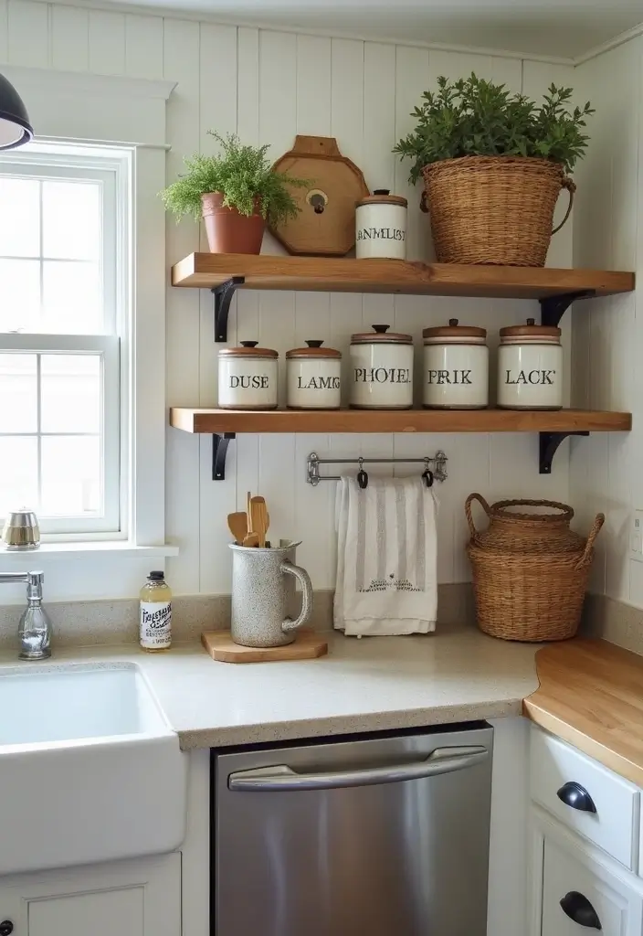 28 Farmhouse Kitchen Designs That Mix Rustic and Modern 13 28 Farmhouse Kitchen Designs That Mix Rustic and Modern - 13. Farmhouse Accessories