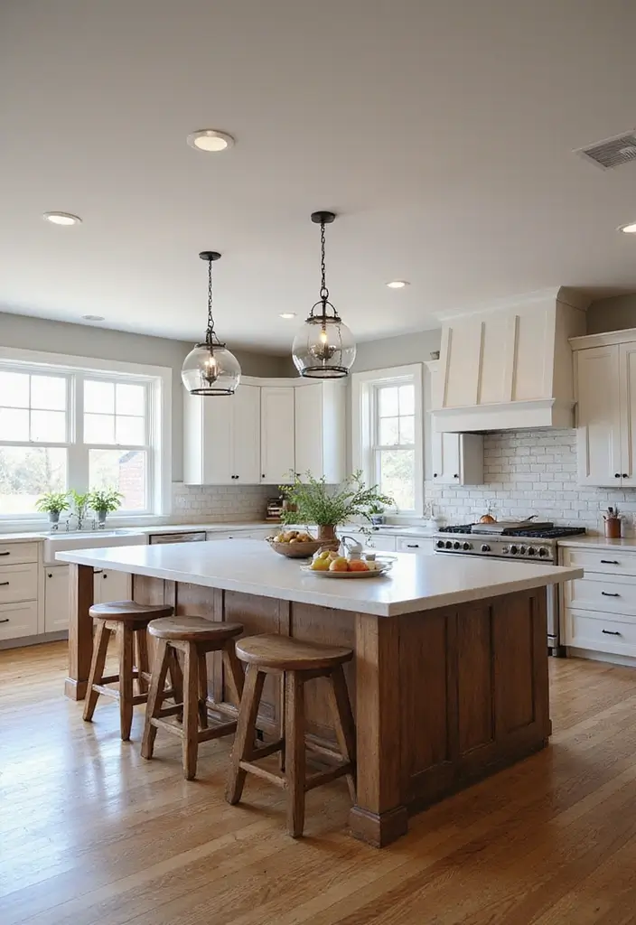 28 Farmhouse Kitchen Designs That Mix Rustic and Modern 18 28 Farmhouse Kitchen Designs That Mix Rustic and Modern - 18. Family-Friendly Touches