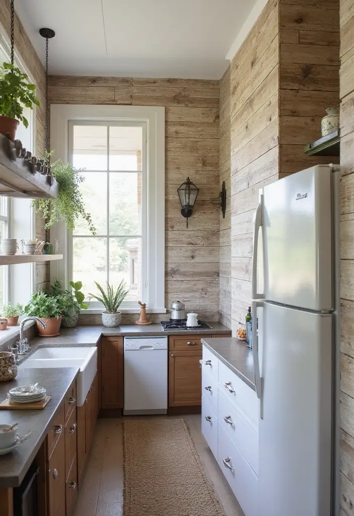 28 Farmhouse Kitchen Designs That Mix Rustic and Modern 20 28 Farmhouse Kitchen Designs That Mix Rustic and Modern - 20. Textured Walls