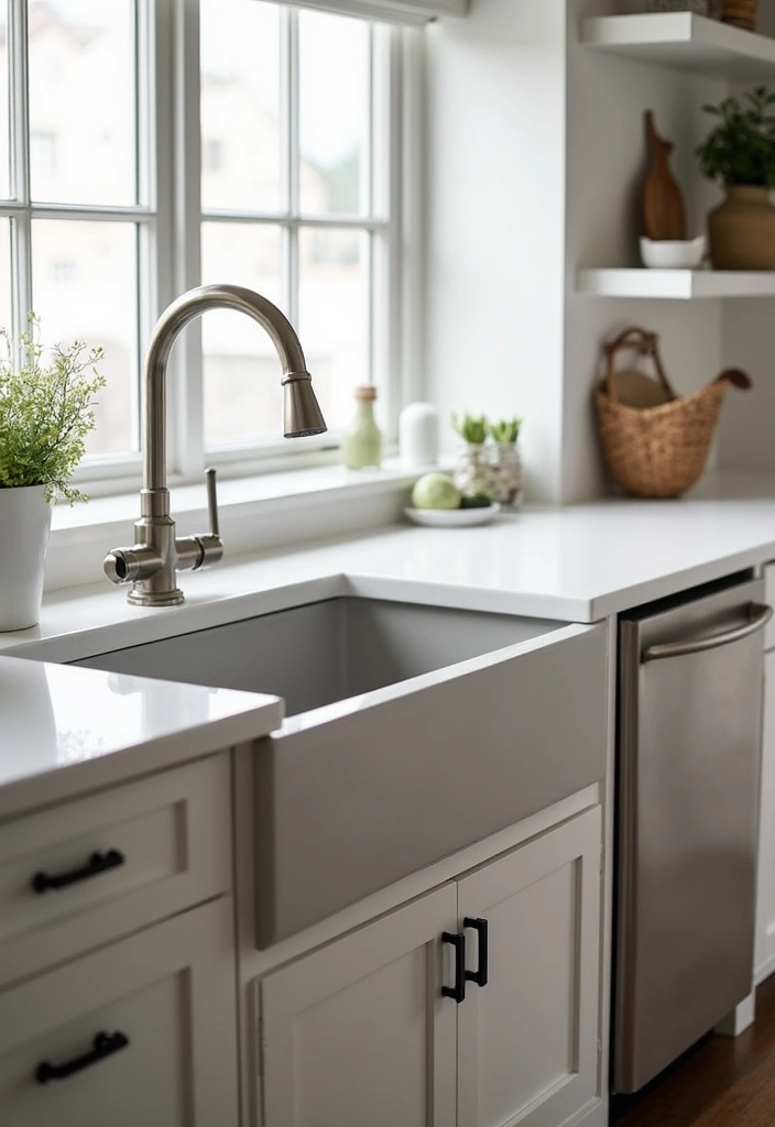 28 Farmhouse Kitchen Designs That Mix Rustic and Modern 3 28 Farmhouse Kitchen Designs That Mix Rustic and Modern - 3. Farmhouse Sinks with Modern Touches