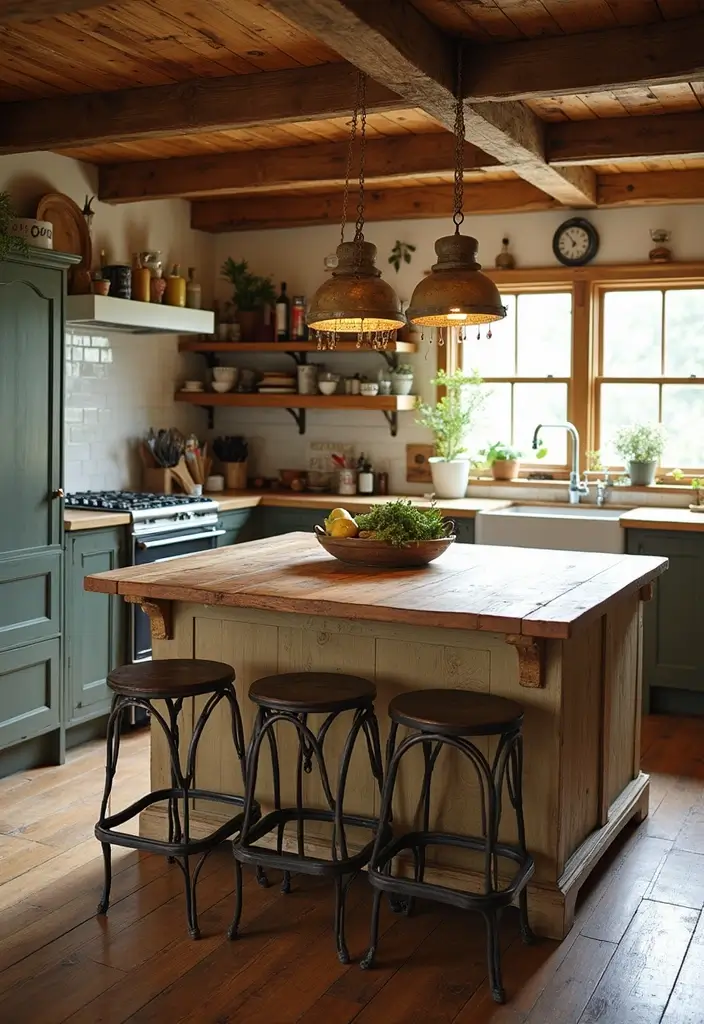 28 Farmhouse Kitchen Island Ideas You’ll Want to Copy 12 28 Farmhouse Kitchen Island Ideas You’ll Want to Copy - 12. Farmhouse Table Island