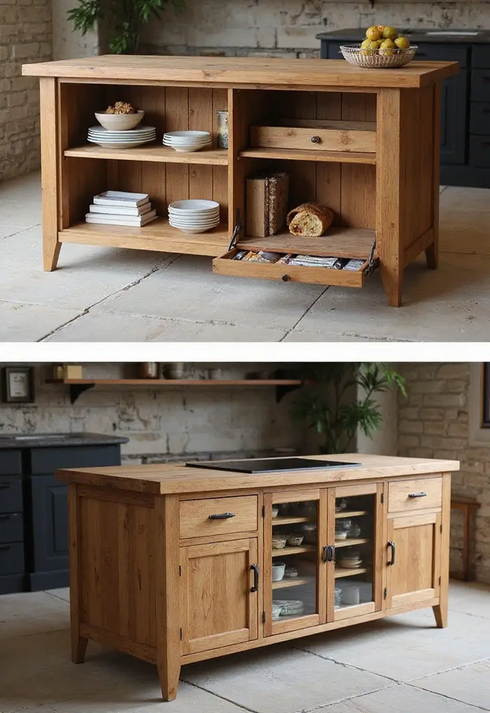 28 Farmhouse Kitchen Island Ideas You’ll Want to Copy 18 28 Farmhouse Kitchen Island Ideas You’ll Want to Copy - 18. Customizable Modular Island