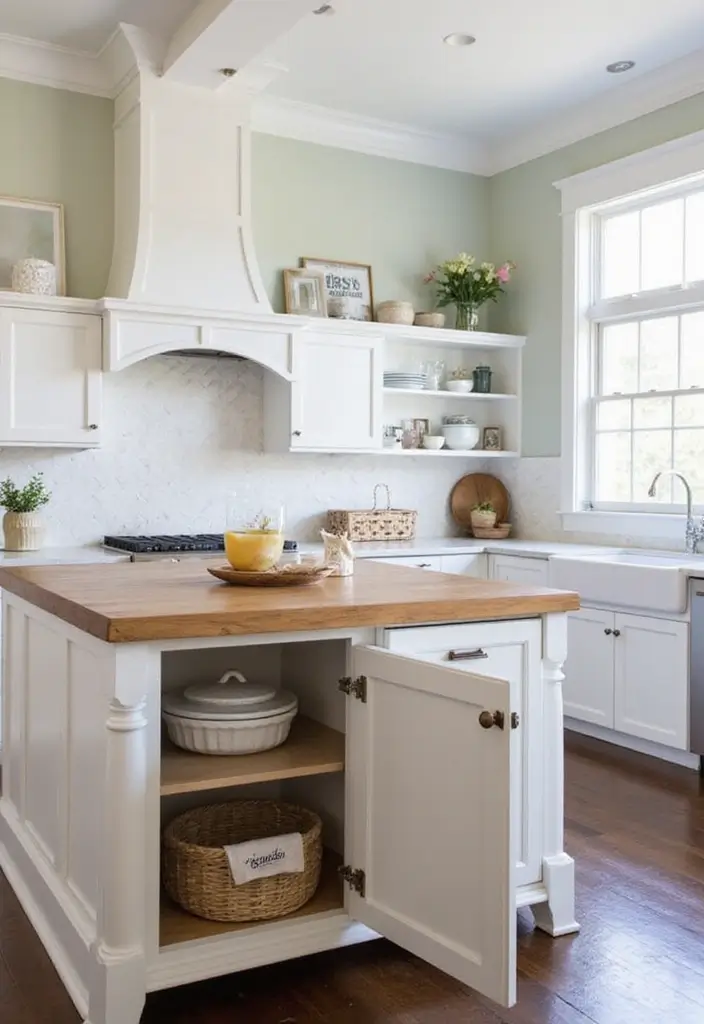 28 Farmhouse Kitchen Island Ideas You’ll Want to Copy 21 28 Farmhouse Kitchen Island Ideas You’ll Want to Copy - 21. Hidden Cleaning Station