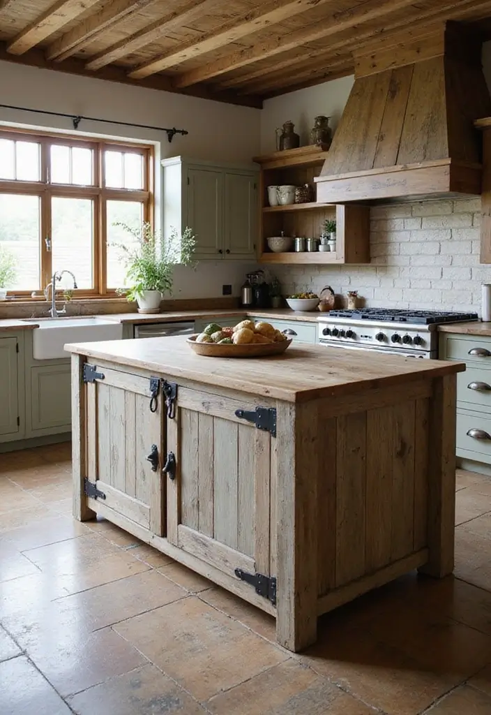 28 Farmhouse Kitchen Island Ideas You’ll Want to Copy 4 28 Farmhouse Kitchen Island Ideas You’ll Want to Copy - 4. Vintage Barn Door Style