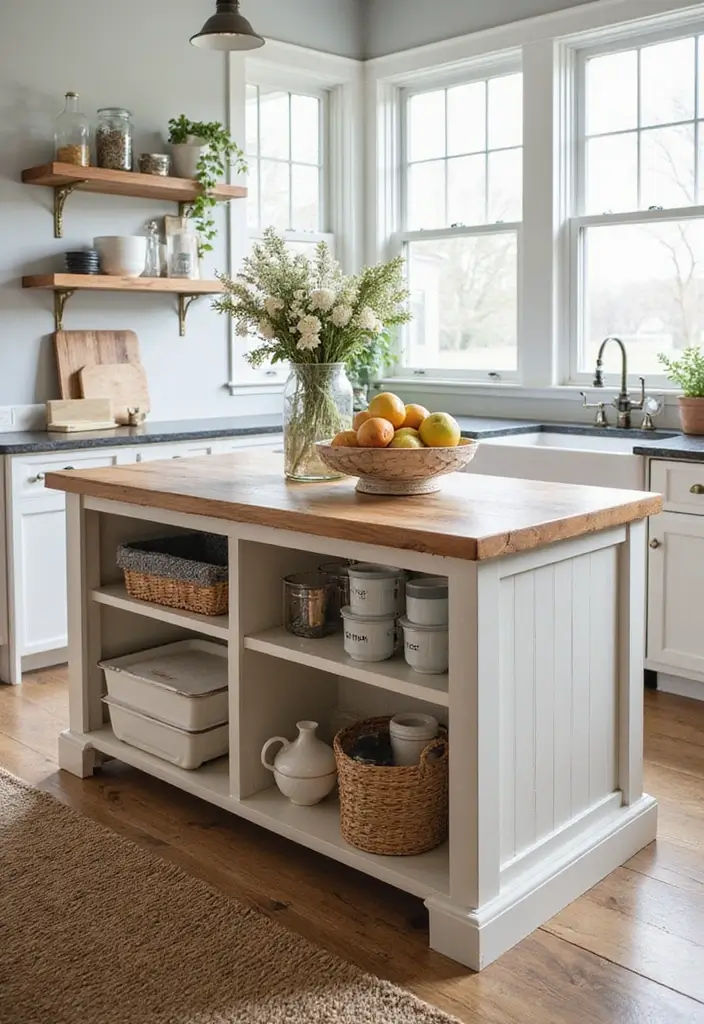 28 Farmhouse Kitchen Island Ideas You’ll Want to Copy 8 28 Farmhouse Kitchen Island Ideas You’ll Want to Copy - 8. Built-In Storage Solutions