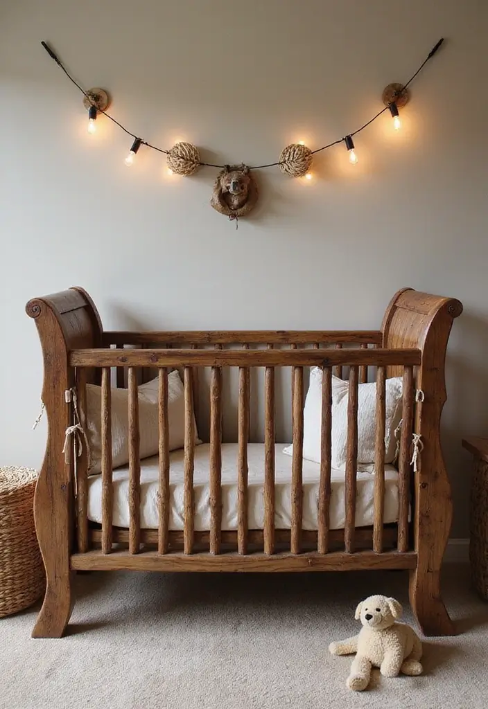 28 Farmhouse Nursery Designs Full of Charm and Comfort 1 28 Farmhouse Nursery Designs Full of Charm and Comfort - 1. Crib with Rustic Charm