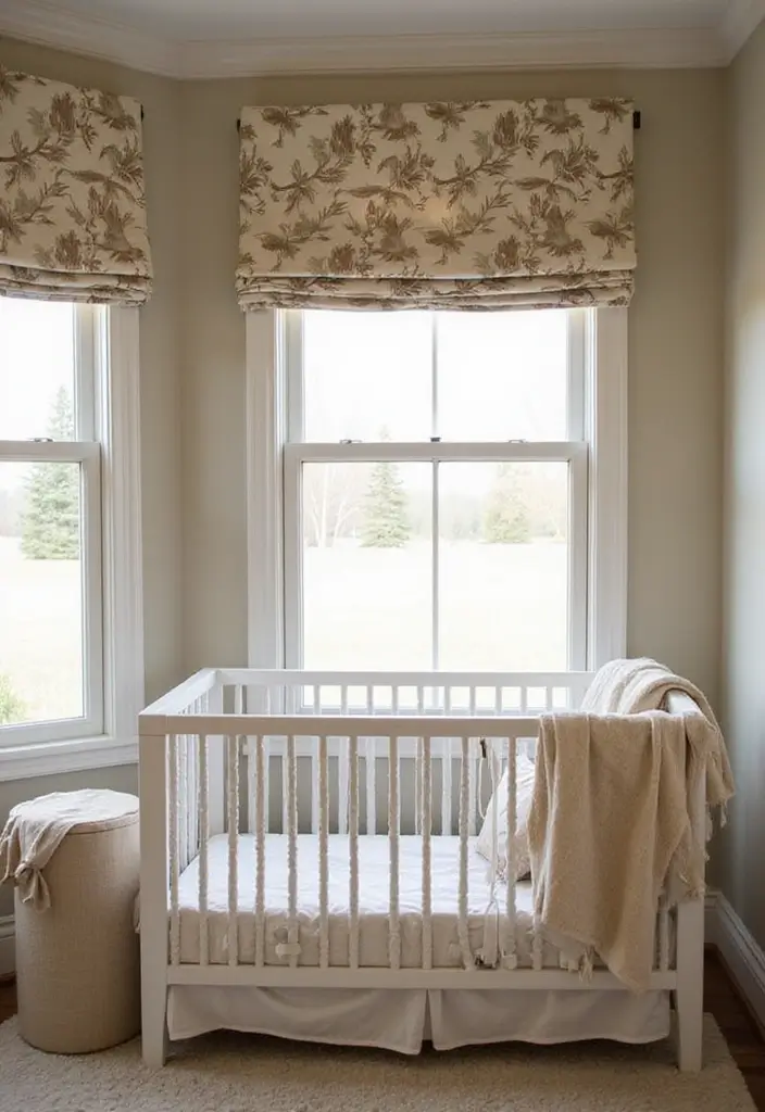 28 Farmhouse Nursery Designs Full of Charm and Comfort 11 28 Farmhouse Nursery Designs Full of Charm and Comfort - 11. Window Treatments with Character