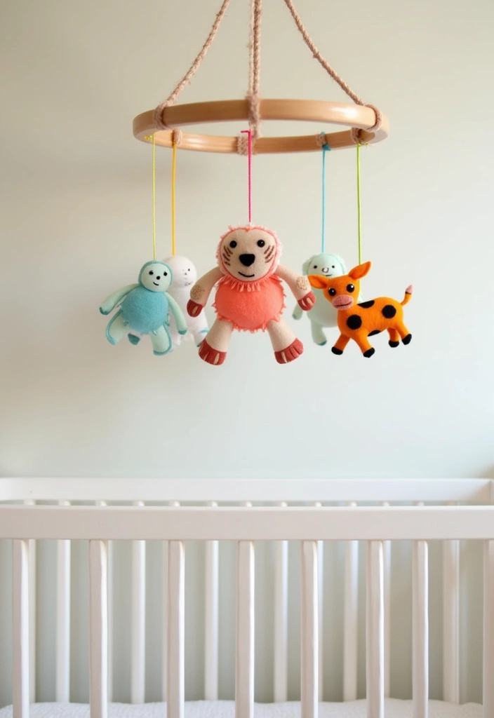 28 Farmhouse Nursery Designs Full of Charm and Comfort 15 28 Farmhouse Nursery Designs Full of Charm and Comfort - 15. Whimsical Mobile Displays