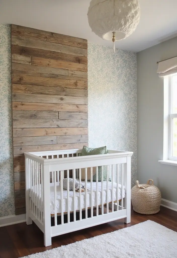 28 Farmhouse Nursery Designs Full of Charm and Comfort 25 28 Farmhouse Nursery Designs Full of Charm and Comfort - 25. Eye-Catching Accent Walls
