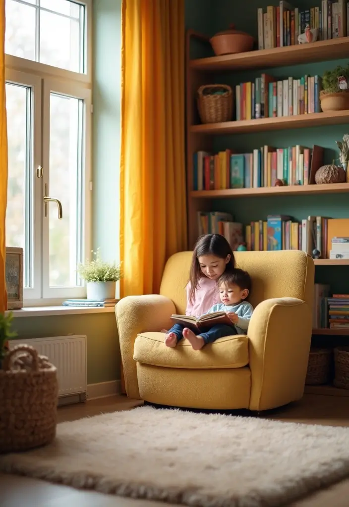 28 Farmhouse Nursery Designs Full of Charm and Comfort 4 28 Farmhouse Nursery Designs Full of Charm and Comfort - 4. Cozy Reading Nook