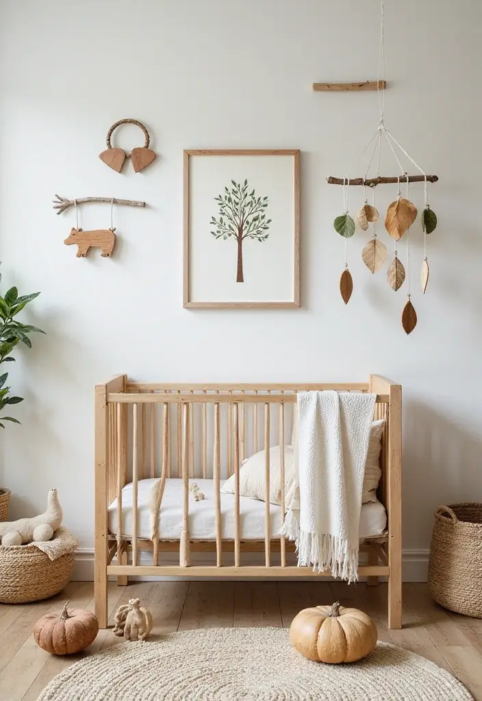 28 Farmhouse Nursery Designs Full of Charm and Comfort 8 28 Farmhouse Nursery Designs Full of Charm and Comfort - 8. Nature-Inspired Decor