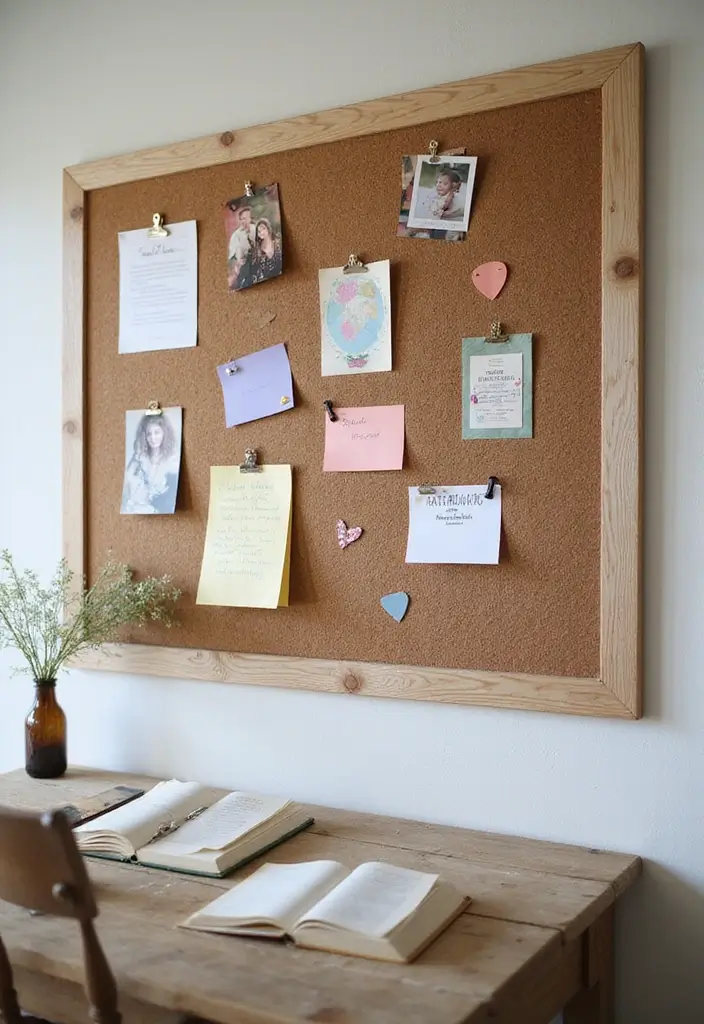 28 Farmhouse Office Inspirations That Balance Work and Style 15 28 Farmhouse Office Inspirations That Balance Work and Style - 16. Creative Bulletin Board Ideas