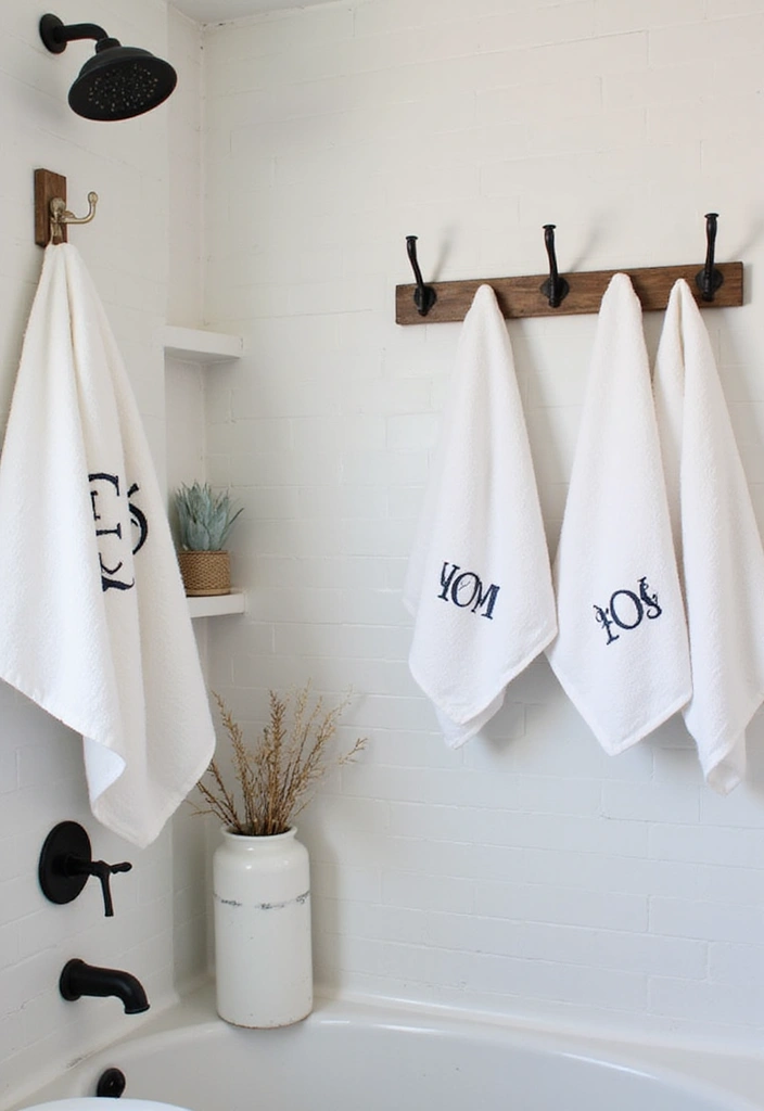 28 Farmhouse Shower Designs That Balance Comfort and Style 28 28 Farmhouse Shower Designs That Balance Comfort and Style - 28. Personalized Accessories