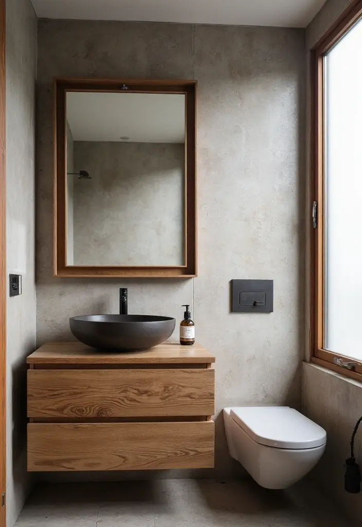 28 Farmhouse Shower Designs That Balance Comfort and Style 8 28 Farmhouse Shower Designs That Balance Comfort and Style - 8. Wood-Metal Combos