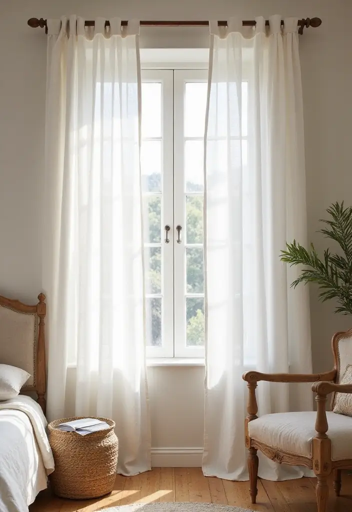 28 Farmhouse Style Curtain Ideas That Complete the Look 1 28 Farmhouse Style Curtain Ideas That Complete the Look - 1. Linen Love