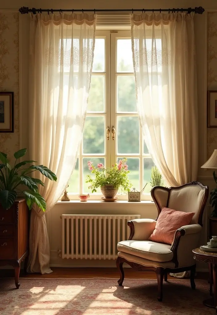 28 Farmhouse Style Curtain Ideas That Complete the Look 12 28 Farmhouse Style Curtain Ideas That Complete the Look - 12. Country Chic Lace