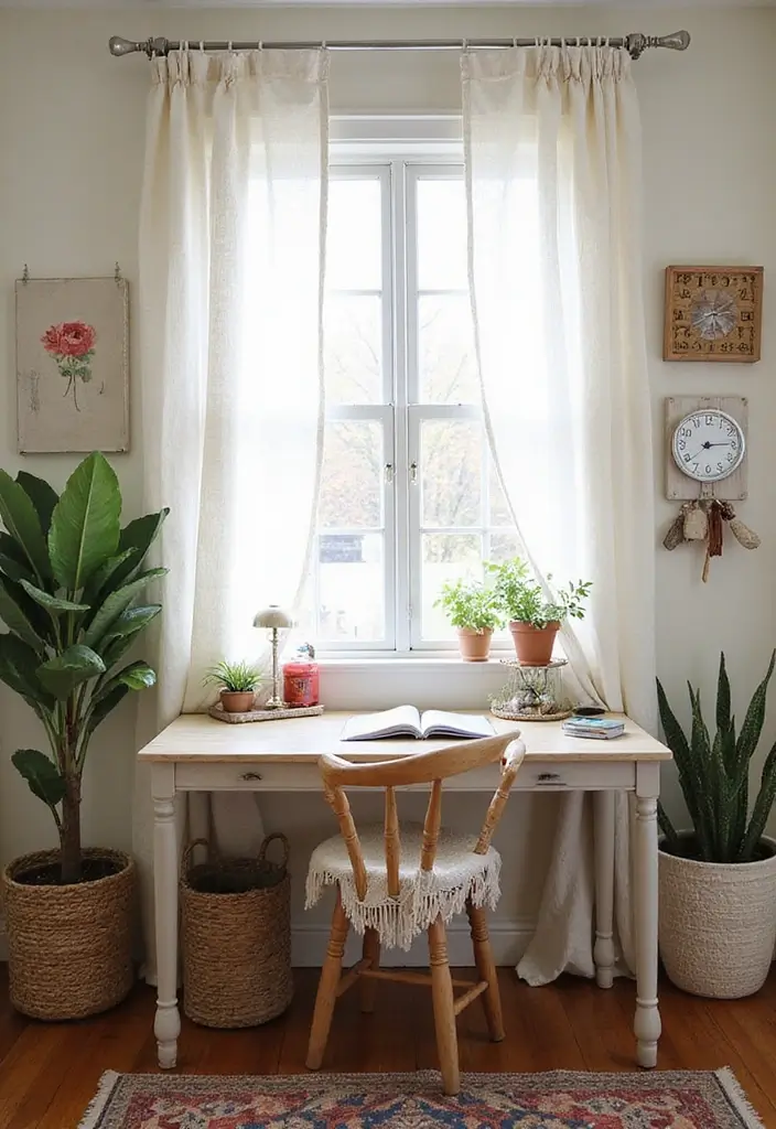 28 Farmhouse Style Curtain Ideas That Complete the Look 19 28 Farmhouse Style Curtain Ideas That Complete the Look - 19. Painted Drop Cloth Curtains