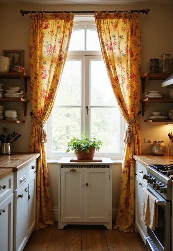 28 Farmhouse Style Curtain Ideas That Complete the Look 2 28 Farmhouse Style Curtain Ideas That Complete the Look - 2. Vintage Floral Prints