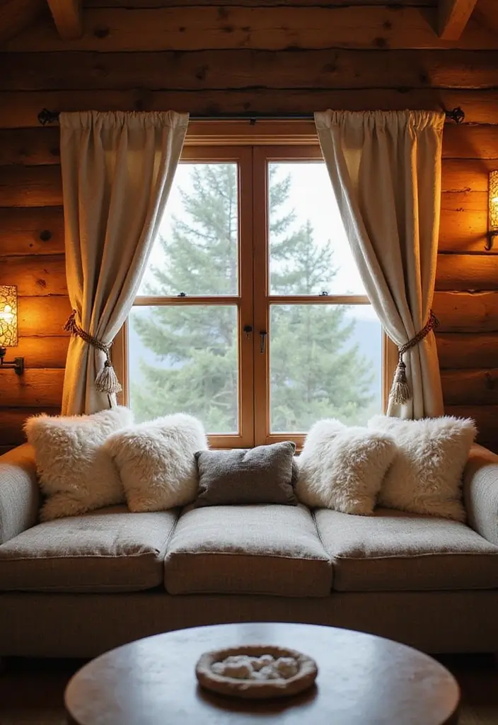 28 Farmhouse Style Curtain Ideas That Complete the Look 20 28 Farmhouse Style Curtain Ideas That Complete the Look - 20. Cozy Sheepskin Accents