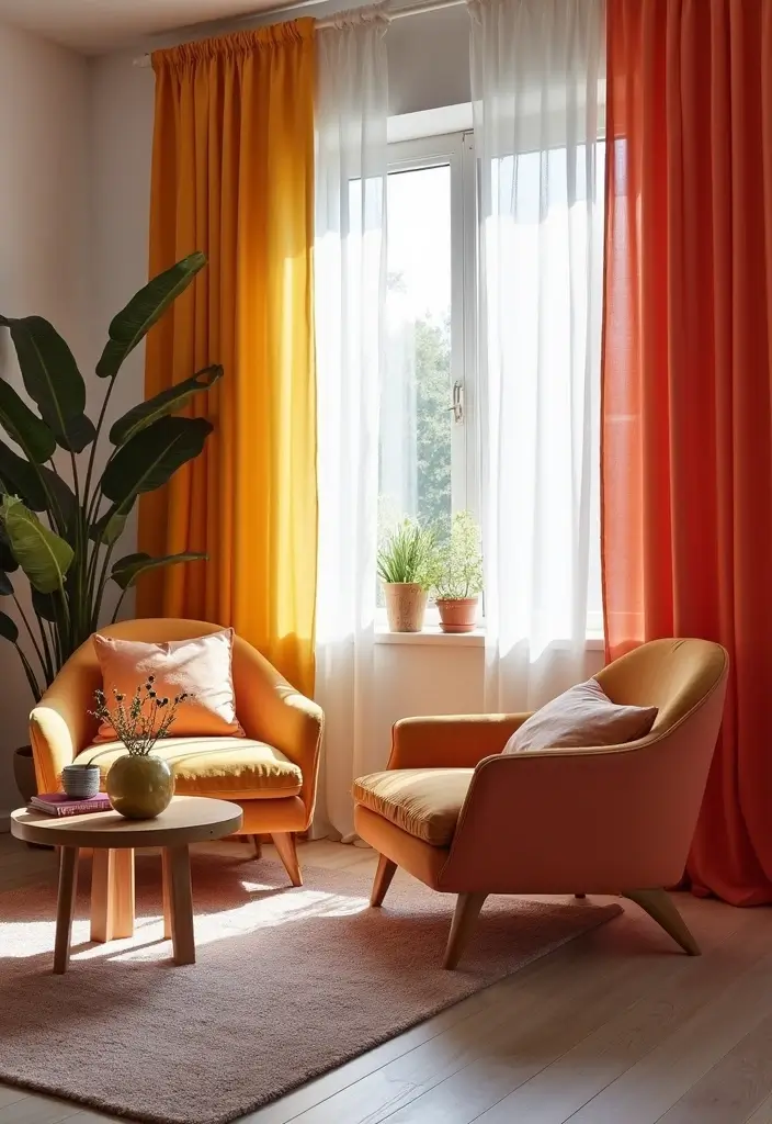 28 Farmhouse Style Curtain Ideas That Complete the Look 25 28 Farmhouse Style Curtain Ideas That Complete the Look - 25. Color Block Curtains