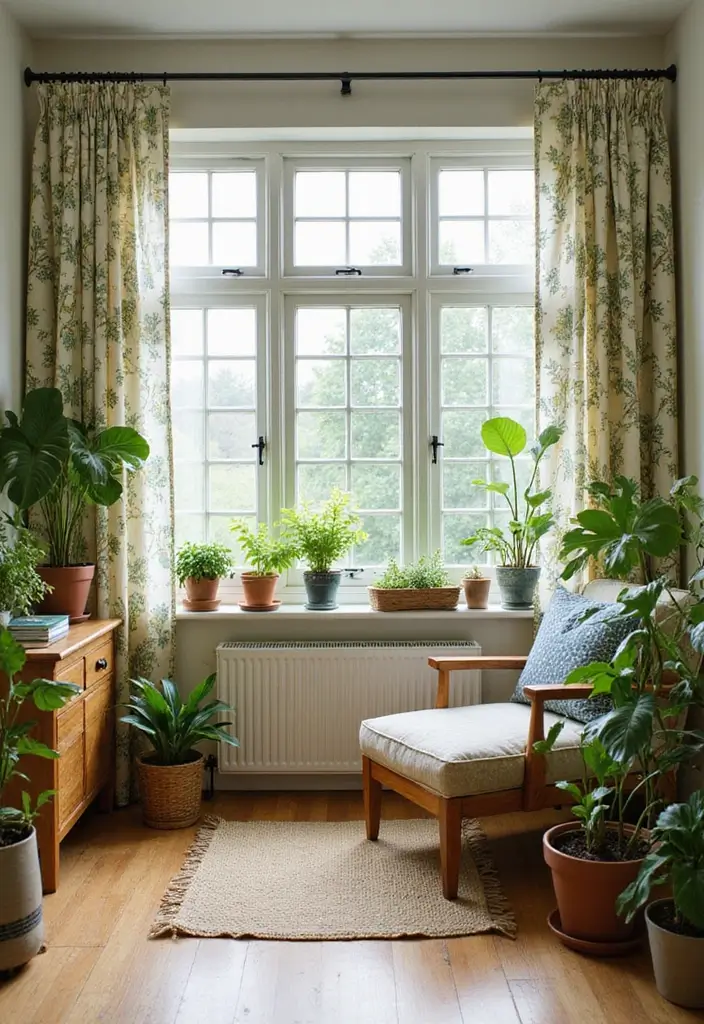 28 Farmhouse Style Curtain Ideas That Complete the Look 26 28 Farmhouse Style Curtain Ideas That Complete the Look - 26. Botanical Prints