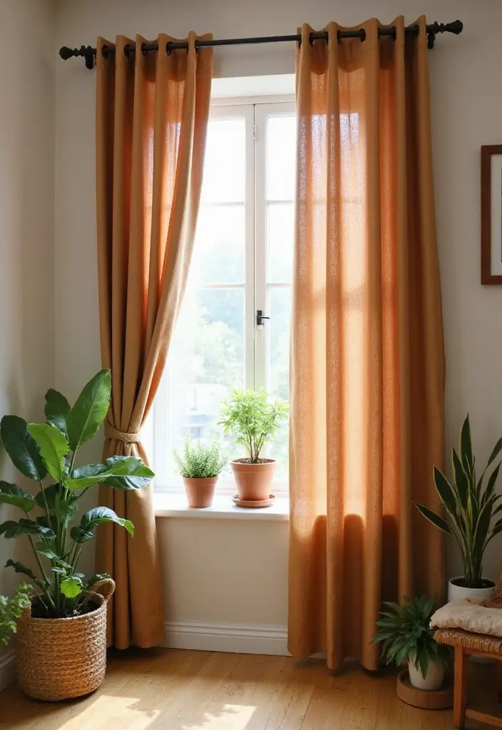 28 Farmhouse Style Curtain Ideas That Complete the Look 4 28 Farmhouse Style Curtain Ideas That Complete the Look - 4. Earthy Tones