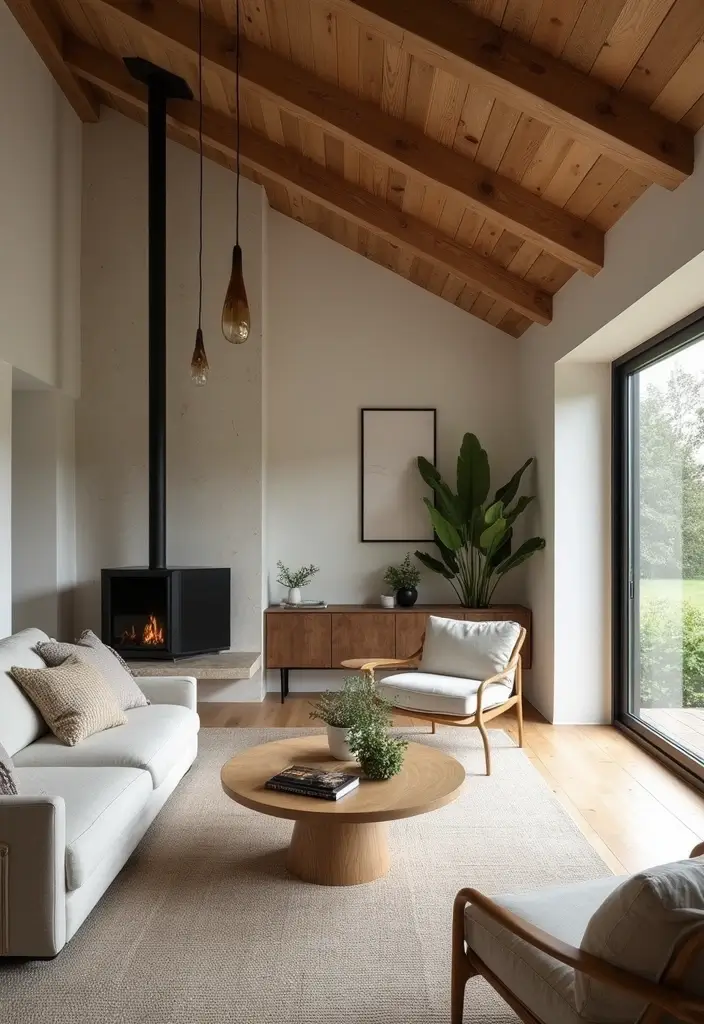 28 Modern Farmhouse Living Room Ideas Full of Style 14 28 Modern Farmhouse Living Room Ideas Full of Style - 14. Natural Elements