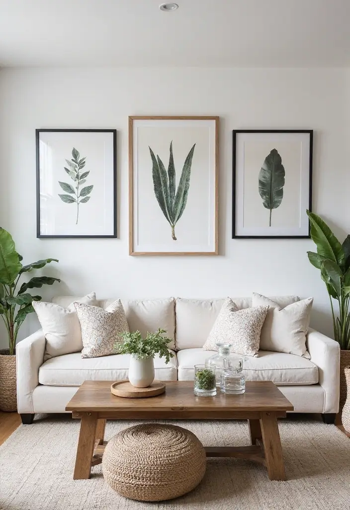 28 Modern Farmhouse Living Room Ideas Full of Style 15 28 Modern Farmhouse Living Room Ideas Full of Style - 15. Statement Artwork