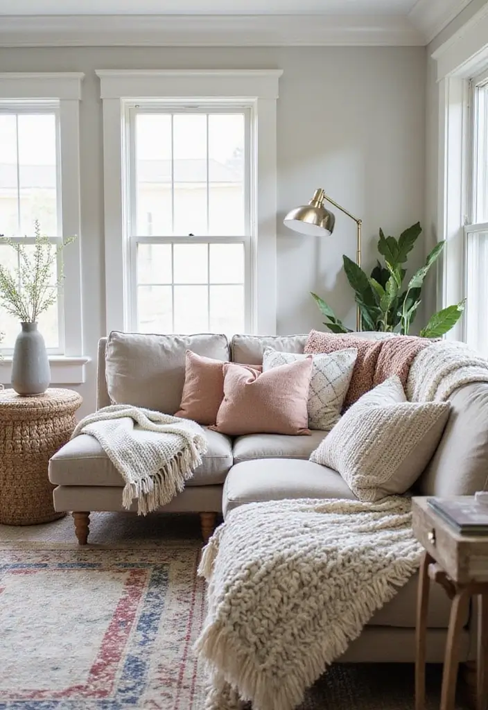 28 Modern Farmhouse Living Room Ideas Full of Style 3 28 Modern Farmhouse Living Room Ideas Full of Style - 3. Textured Fabrics