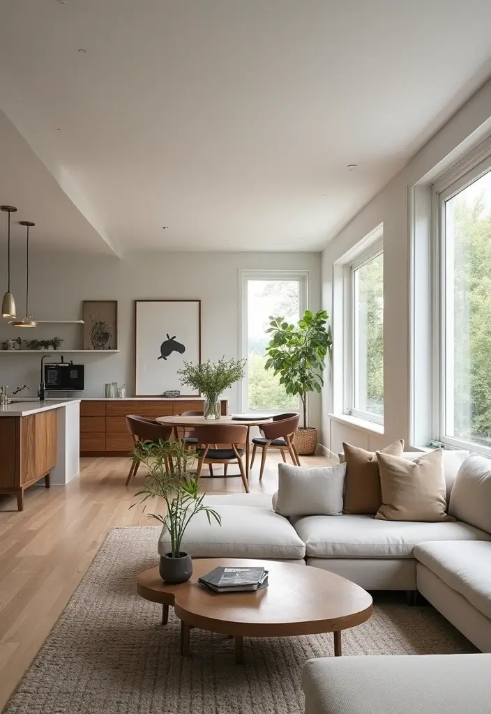 28 Modern Farmhouse Living Room Ideas Full of Style 6 28 Modern Farmhouse Living Room Ideas Full of Style - 6. Open-Concept Layout