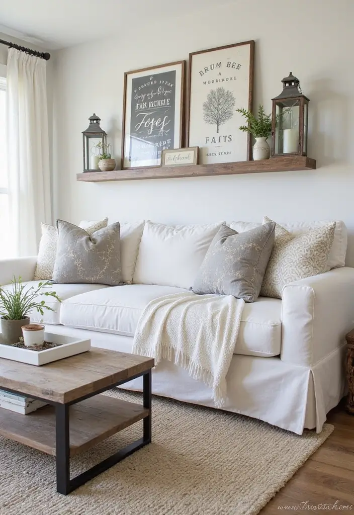 28 Modern Farmhouse Living Room Ideas Full of Style 7 28 Modern Farmhouse Living Room Ideas Full of Style - 7. Farmhouse Accents