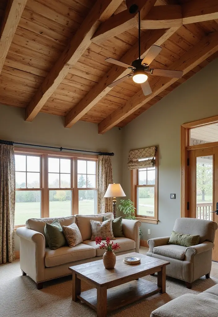 29 Farmhouse Ceiling Ideas That Add Rustic Drama 10 29 Farmhouse Ceiling Ideas That Add Rustic Drama - 10. Rustic Ceiling Fans