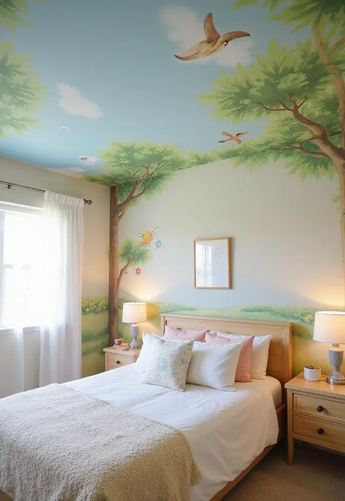 29 Farmhouse Ceiling Ideas That Add Rustic Drama 14 29 Farmhouse Ceiling Ideas That Add Rustic Drama - 14. Ceiling Murals