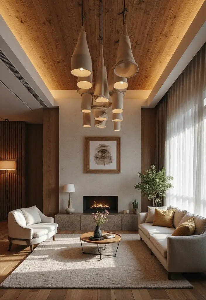 29 Farmhouse Ceiling Ideas That Add Rustic Drama 16 29 Farmhouse Ceiling Ideas That Add Rustic Drama - 16. Layered Textures