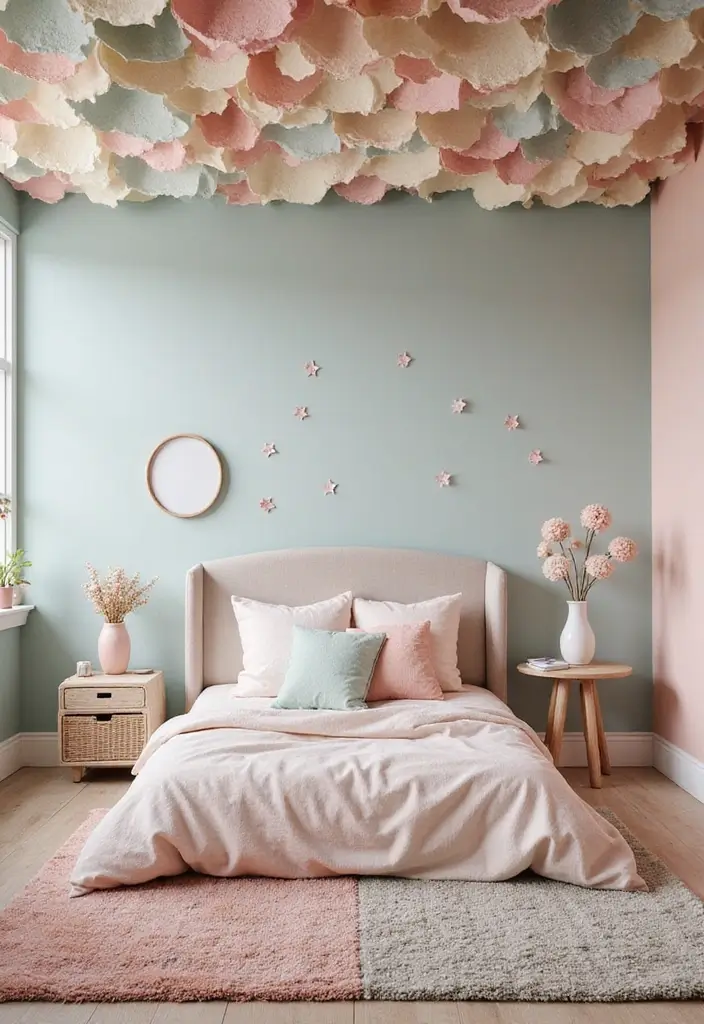 29 Farmhouse Ceiling Ideas That Add Rustic Drama 18 29 Farmhouse Ceiling Ideas That Add Rustic Drama - 18. Textured Paper Ceilings