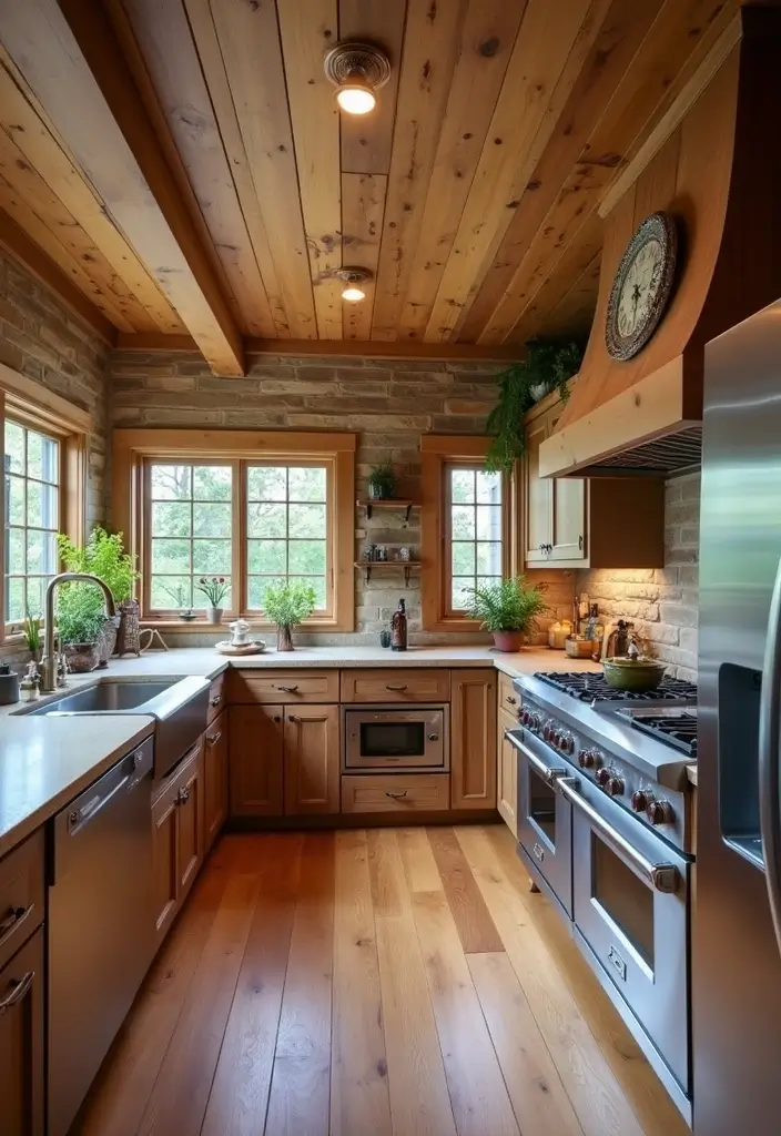 29 Farmhouse Ceiling Ideas That Add Rustic Drama 21 29 Farmhouse Ceiling Ideas That Add Rustic Drama - 21. Reclaimed Wood Features