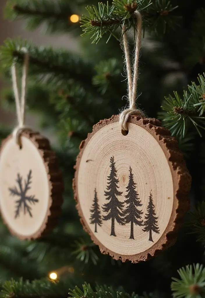 29 Farmhouse Christmas Tree Ideas for a Magical Holiday 1 29 Farmhouse Christmas Tree Ideas for a Magical Holiday - 1. Rustic Wood Slice Ornaments