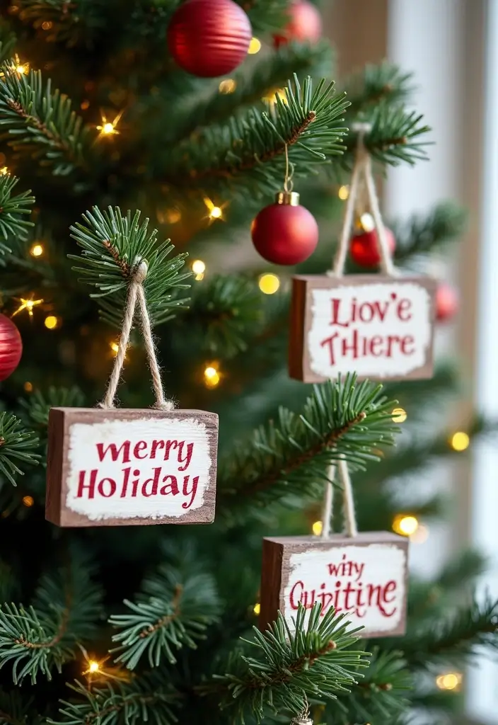 29 Farmhouse Christmas Tree Ideas for a Magical Holiday 14 29 Farmhouse Christmas Tree Ideas for a Magical Holiday - 14. Farmhouse Signage