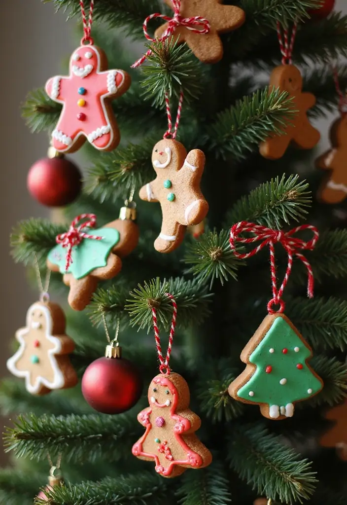 29 Farmhouse Christmas Tree Ideas for a Magical Holiday 24 29 Farmhouse Christmas Tree Ideas for a Magical Holiday - 24. Homemade Gingerbread Ornaments